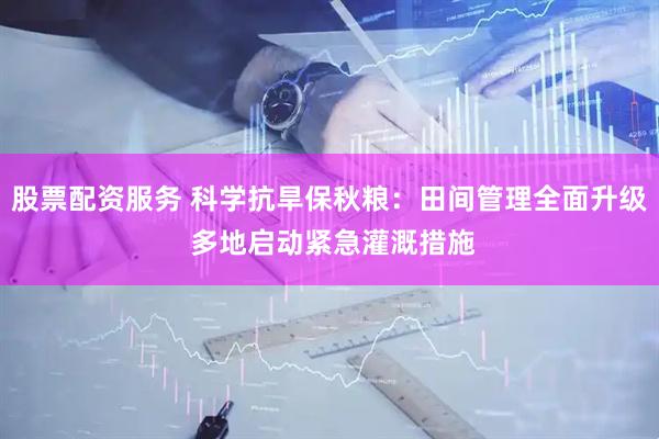 股票配资服务 科学抗旱保秋粮：田间管理全面升级 多地启动紧急灌溉措施